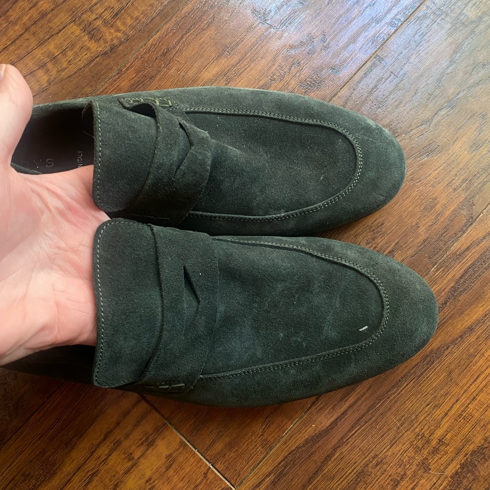 Harry's of London suede loafers size 9.5 / 43.5 green slip on men's loafers - Picture 5 of 12
